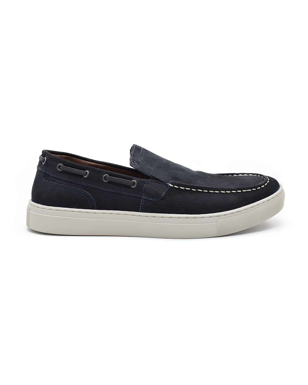 mocasín náutico hombre freeway box cuero azul