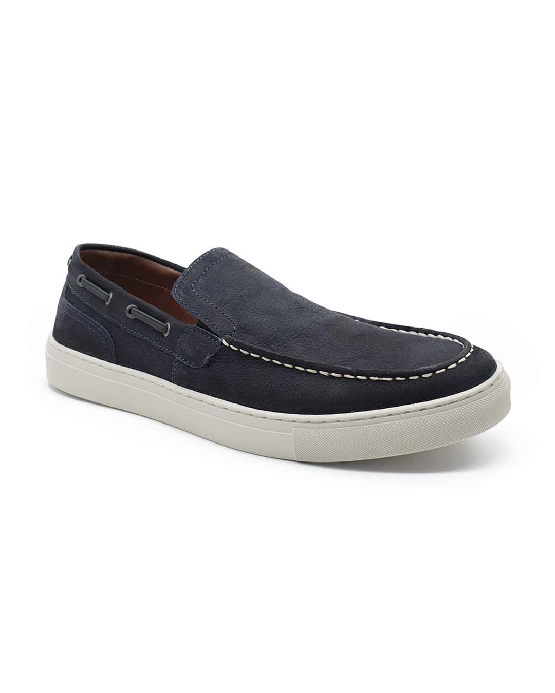mocasín náutico hombre freeway box cuero azul