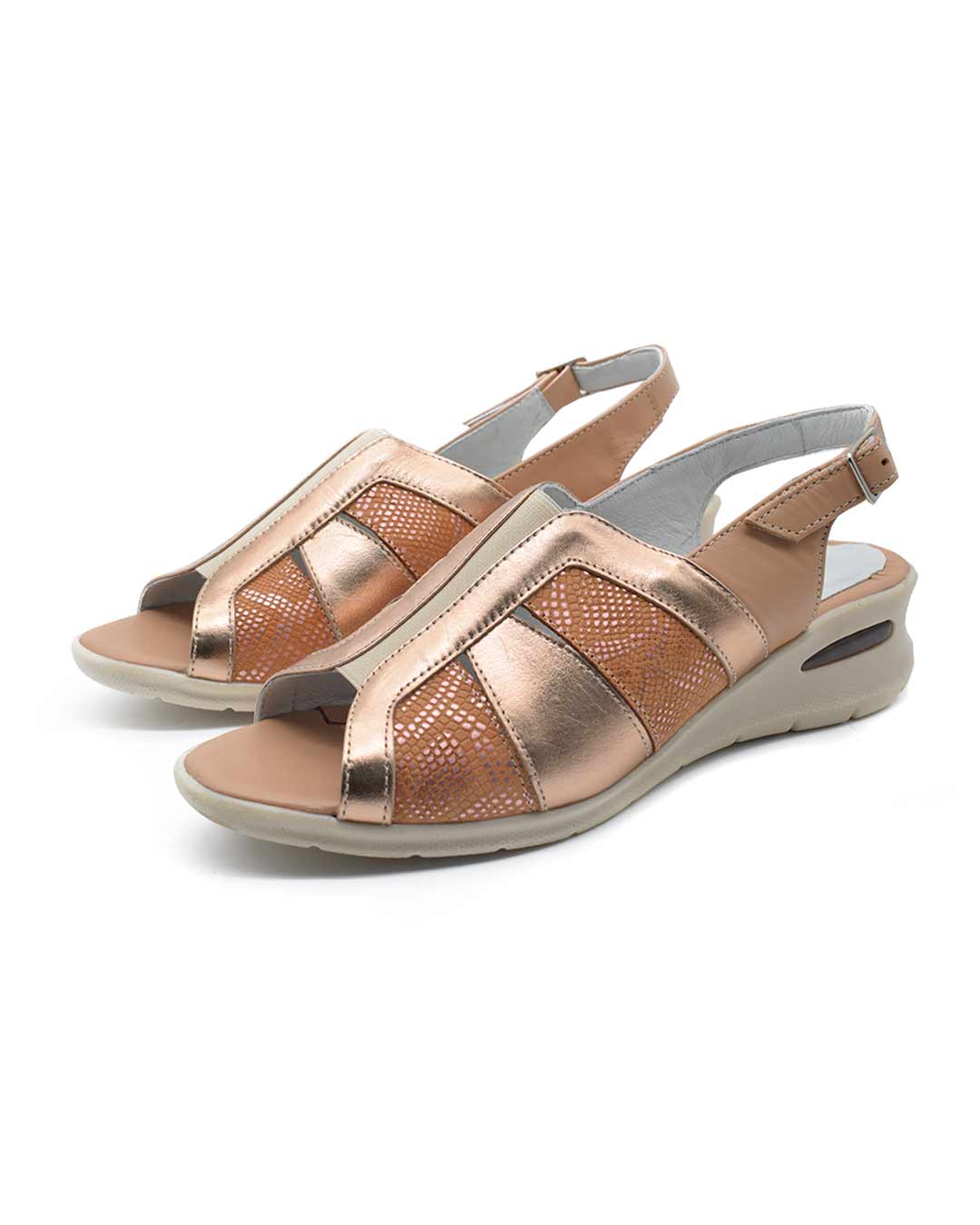 sandalias mujer betiana cuero nude