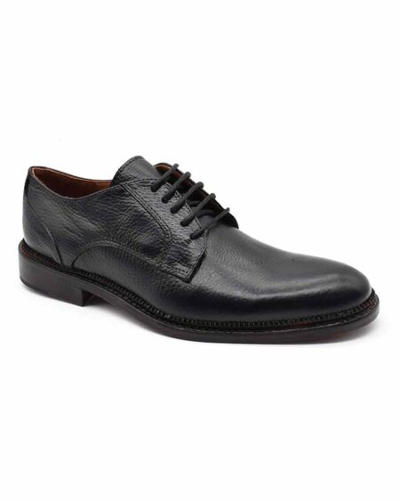Zapato de vestir negro cuero hombre